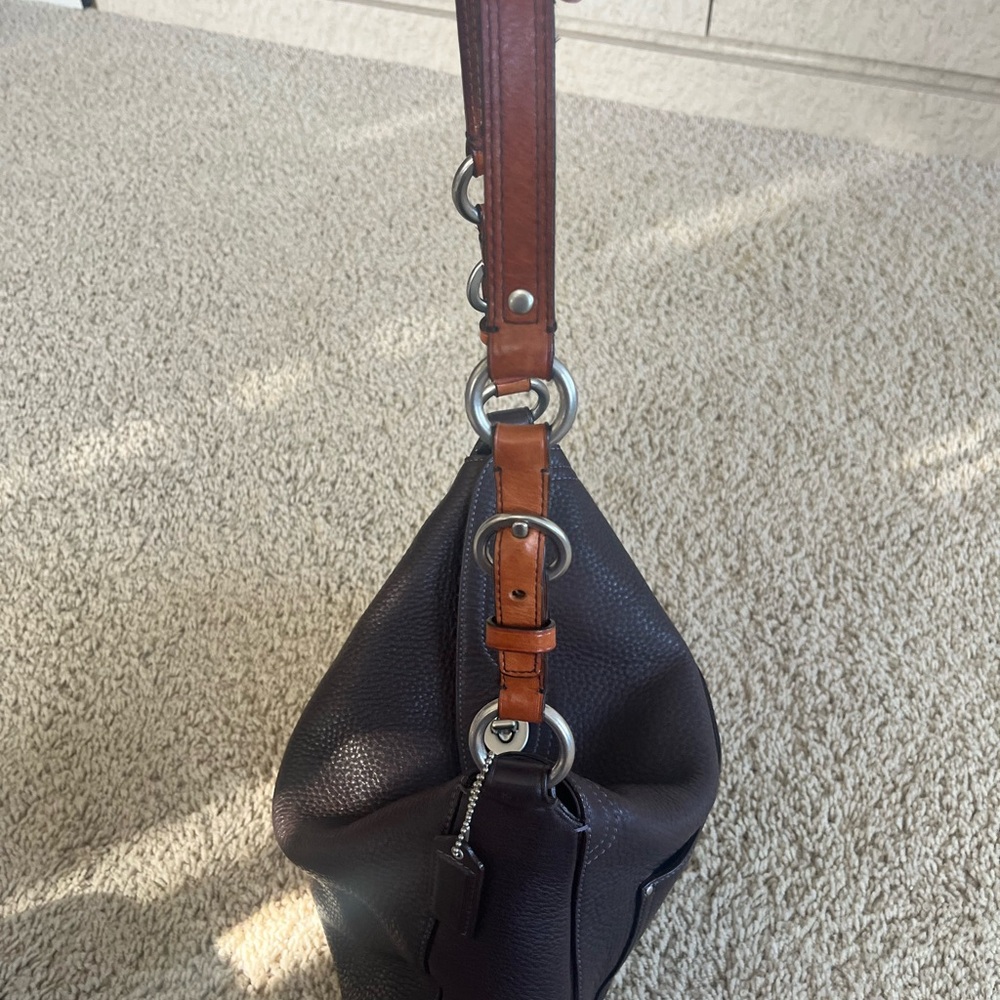 Coach Dark Brown Leather Hobo Bag - Picture 4 of 8